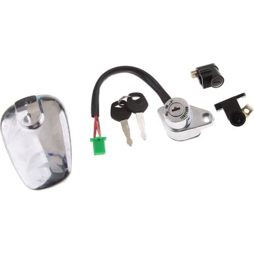 Fuel Gas Cap Tank Ignition Switch Seat Lock Key for Suzuki GN125 1982 -2001
