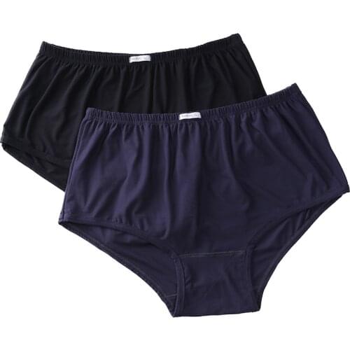 2 Pcs/lot 8XL 9XL Plus Size Mens Briefs Cotton Underwear Comfortable Solid Underpants Large Size Big High Waist Underwear 2021