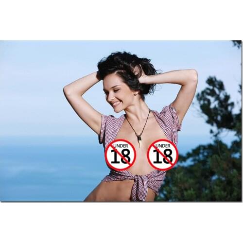 Smiling Sexy Girl Photo Wall Art Posters and Prints Canvas Painting Wall Picture For Living Room Decor