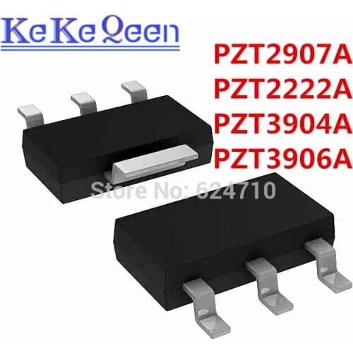 10PCS/LOT PZT2907A PZT2222A PZT3904 PZT3906 SOT-223(TO-261AA)