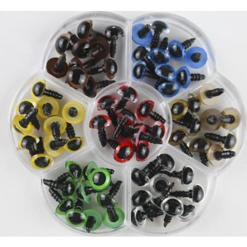 100set 70PCS 12mm Mix 7 Colors Plastic Dolls Eyes sport toy