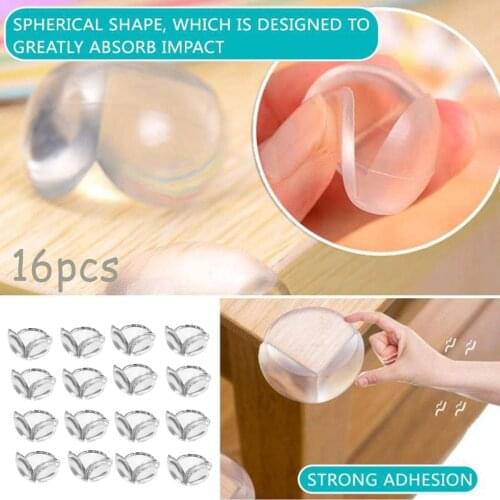 16pc Childrens Corner Protector Edge Furniture Transparent Table Cushion Guard Safety Head Protection Baby Kids Safety Care #P2