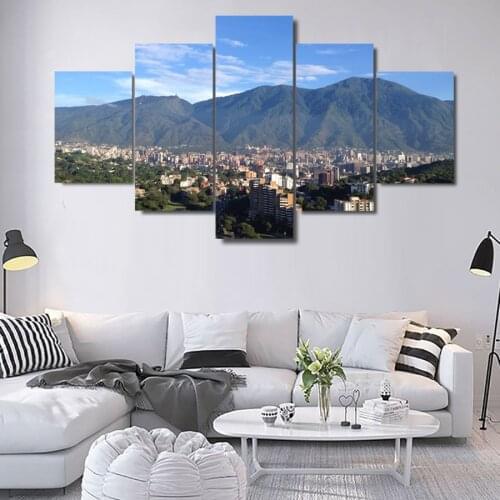 5 Piece Canvas Art Avila Caracas Mountain Canvas Print Painting Wall Art Poster Modern Home Decoration Living Room Pictures