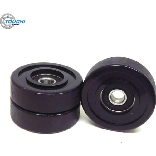 5pcs OD 45 mm 95A PU Coated Roller With 608RS Bearing 8x45x14 PU60845-14 Polyurethane Hard Rubber Covered Wheel Pulleys