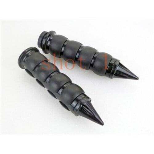 Freeshipping 1" 25mm Black Handlebar Hand Grip for Honda Shadow Kawasaki VN Suzuki Boulevard Yamaha VStar Harley Dyna XL