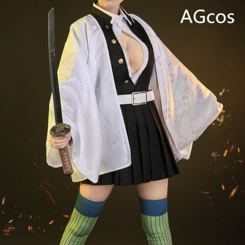 Demon Slayer Kanroji Mitsuri Cosplay Costume Woman Dress Christmas Anime Outfits Japanese Kimono