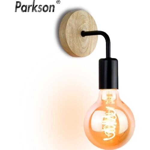 Wood Wall Lamp Vintage Sconce Wall Lights Fixture E27 110V 220V Bedside Retro Industrial Dining Room Bedroom Indoor Lighting NEW