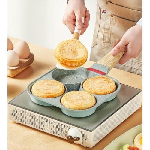 Home fried egg hamburger machine pan non stick home small frying pan breakfast pan pancake egg pot fryer