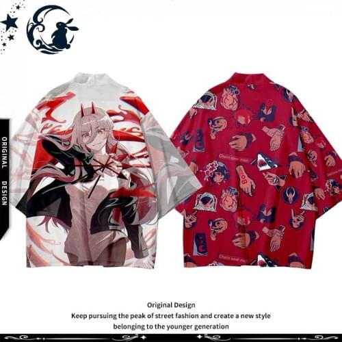 Chainsaw Man 3D Printing Japanese Kimono Haori Yukata Cosplay Women/Men Anime Fashion Summer Casual Cool Short Sleeve Streetwear