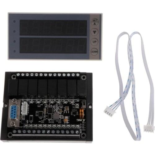 PLC FX1N-20MR & Rail Type Housing & PLC Display Relay Module Delay Module 10-28V 16FA
