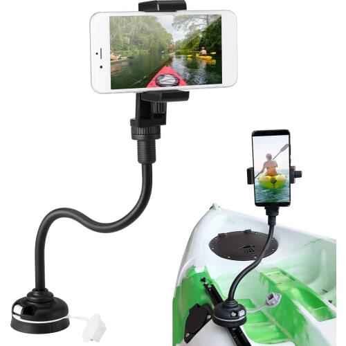 Kayak Phone Mount Universal Boat Bracket Canoe Camera Mount Holder Mobile Support with Flexible Long Arm kayak Accessories