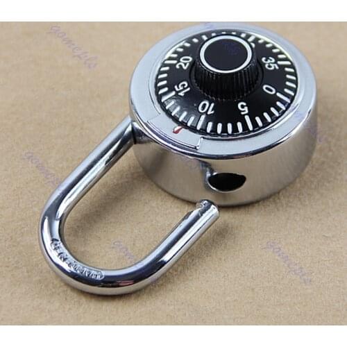 Hot Sell Hardened Steel Shackle Dial Combination Luggage Locker Lock Padlock