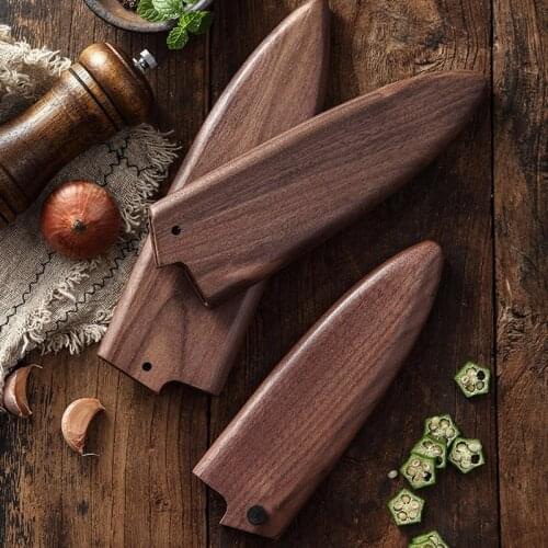 Black walnut solid wood magnetic scabbard Japanese style blade knife fish head knife cuisine sushi knife