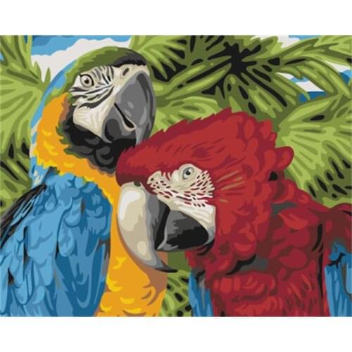 PAINTBOY Framed Picture Painting By Numbers DIY Oil Painting On Canvas Of Animal Home Decoration For Living Room