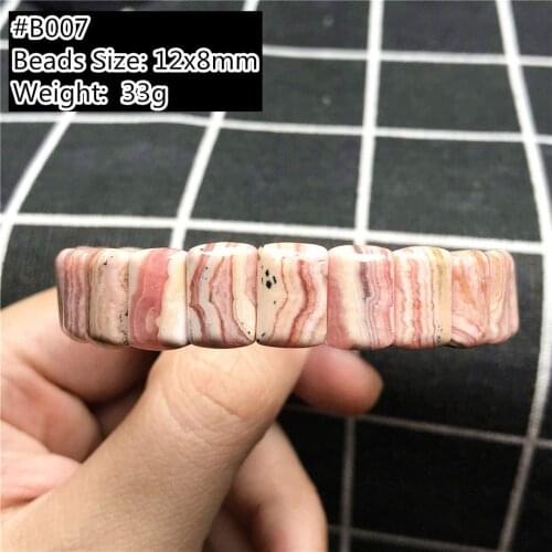 Natural Red Rhodochrosite Bracelet Jewelry For Women Lady Men Luck Reiki Wealth Beads Gift Stone Gemstone Stretch Bangle AAAAAA