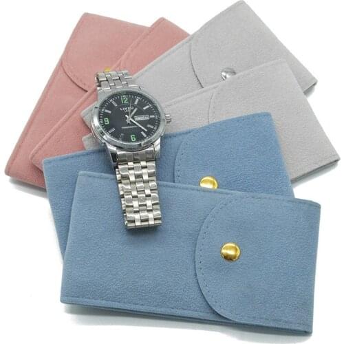 2021 New Colorful Velvet Luxury Watch Bag Watch Storage Pouch Portable Organizer Display Showcase Creative Gift Watch Packaging