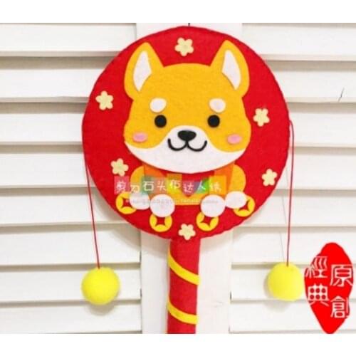 New Years firewood rattling bell Fabric Felt kit Non-woven cloth Craft DIY Sewing set Handwork Material DIY needlework supplies