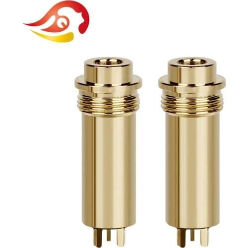 QYFANG Upgrade 4.4mm 5 Pole Stereo Female Main Body Balance Earphone Plug Metal Adapter Audio Jack Wire Connector For NW-WM1Z/A