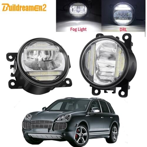 Car Front Bumper LED Fog Light Daytime Running Lamp Auto Fog Light Assembly DRL 30W 8000LM 12V For Porsche Cayenne 955 2002-2015