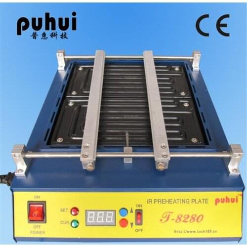 220V or 110V Puhui T8280 PCB Preheater IR Preheating Plate T-8280 IR-Preheating Oven 0-450degree Celsius Solder Repair