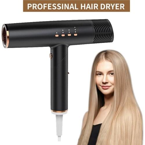 Professional Hair Dryer with Diffuser Hot & Cold Wind Air Nozzle Blow Dryer Light-weight Salon Hair Styler Machine Drying Iron