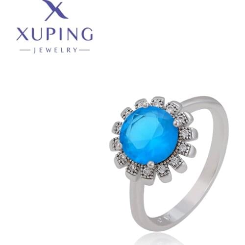 Xuping Jewelry Flower Shaped Synthetic Cubic Zirconia Ring for Women Style 16233