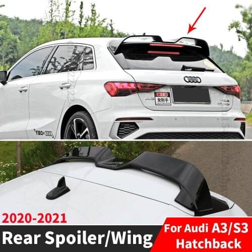 Roof Rear Spoiler Wing High Quality Trunk Spoiler Racing Sport Boot Lip Tail Air Deflector For Audi A3 S3 Sportback 2020 2021