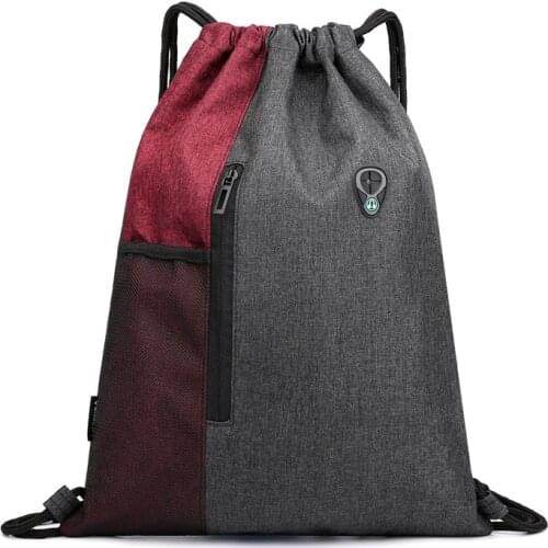 Women Drawstring Gym Bag Waterproof Sports Outdoor Backpack For Training Girls Travel Swimming Fitness Softback Student