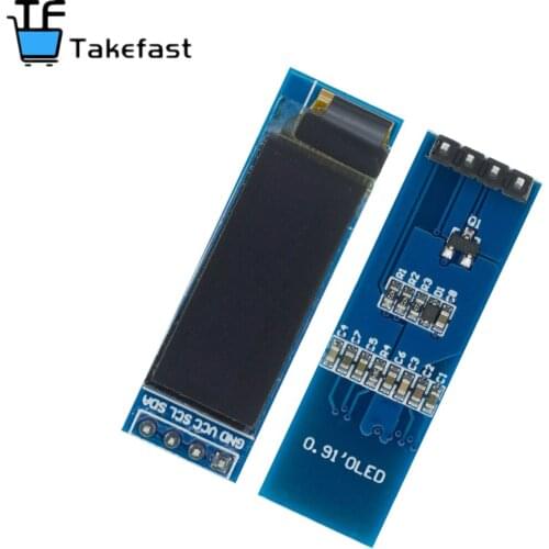 1pcs 0.91 inch OLED module 0.91" blue OLED 128X32 OLED LCD LED Display Module 0.91" IIC Communicate