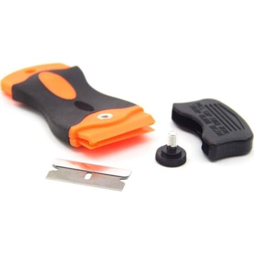 1pc Small Single Edge Scraper Reusable Caulk Nozzles Paint Cleaner Remover For Ceramic Hob Car Window Glass Phone Screen