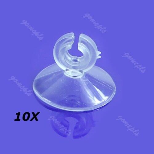 10PCS Aquarium Soft Plastic Suction Sucker Cup Holder Pipe Clip