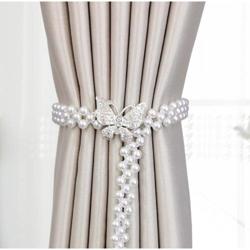 2Pcs Curtain Tieback High Quality Elastic Holder Hook Buckle Clip Pretty and Fashion Polyester Decorative Home Accessorie