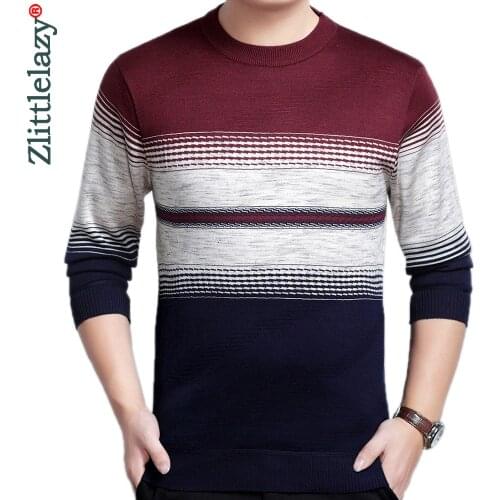 2020 brand casual knitted striped sweater men pullover clothing fashion clothes knit winter warm mens sweaters pullovers 81356