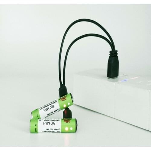 1.5V Mirco USB Rechargeable Battery 600mah AAA Toys Remote controller batteries Lithium Polymer Battery