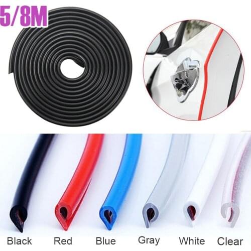 Automobile Universal Sticker 5/8M Car Door Edge Scratch Protector Strip Sealing Guard Trim Car Door Sticker Decoration Protector