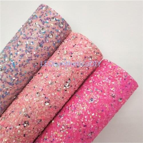 1PC 21X29CM Glitter Fabirc, Chunky Glitter Leather, Wine Glitter Leather Sheets For Making Bows LEOsyntheticoDIY GM3130A