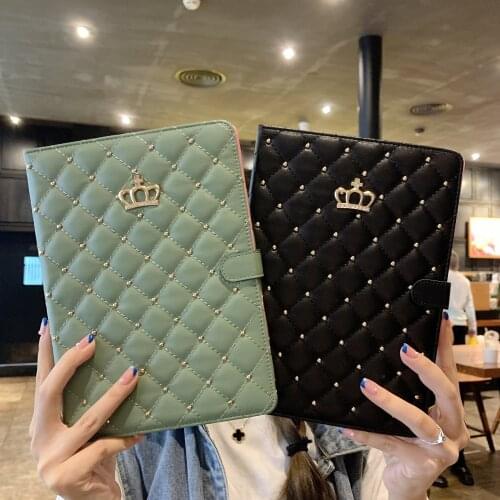 Case For iPad 8th Gen 2020 7th 10.2 2019 5 6th gen 9.7 Pro11 2021 2018 Mini Air 10.9 Luxury Crown Smart Wake Leather Cover
