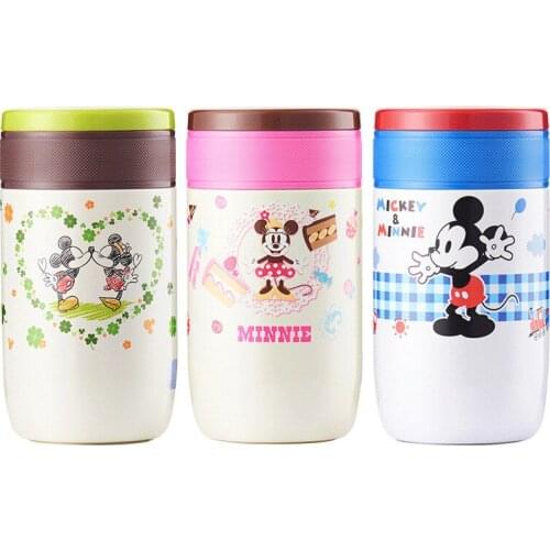 Disney stew pot stainless steel childrens free cooking food pot with spoon cloth bag stuffy beaker student insulated rice pot