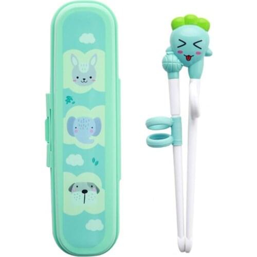 Kids Chopsticks Cartoon Carrot Anti-slip Utensils Feeding Training Chopstick Creative Reusable Auxiliary Toddler Dinnerware