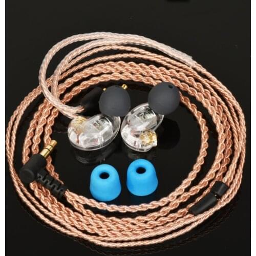 DIY MMCX SE215 stereo 3.5MM Hi-FI In ear Earphones With Separate Cable headset For Shure SE535 MMCX headphone