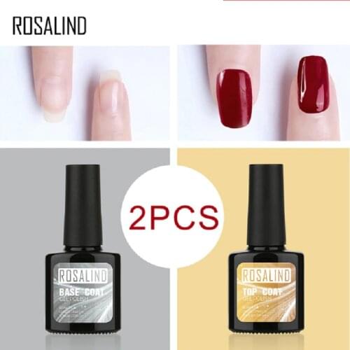 ROSALIND 10ML Top Coat Base Coat Gel Nail Polish Gel Polish Nail Art UV LED Soak-Off multi-use gel lacquer