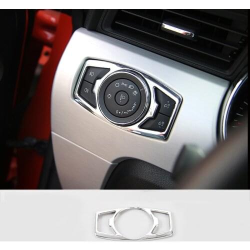 For Ford Expedition 2018 Stainless Steel Interior Headlight Headlamp Adjustment Button Cover Trim 1pcs Car Styling