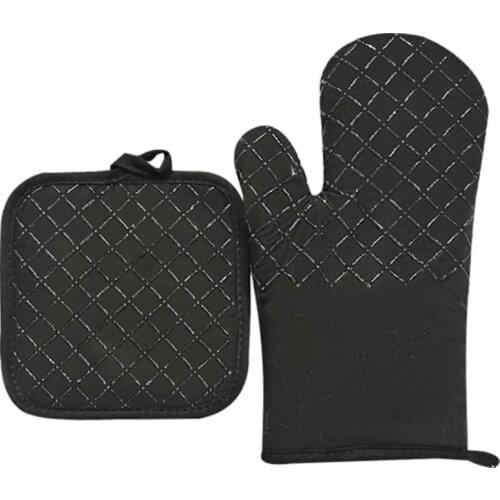 For kitchen non-slip oven gloves, high temperature resistant silicone anti-scald gloves, baking barbecue heat-insulating gloves