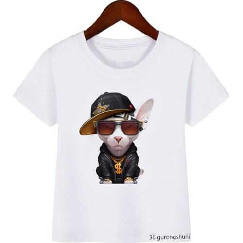 New arrival childrens tshirt cute cool dog with glasses ,unicorn cat graphic print kids clothes summer boys/girls t shirt tops
