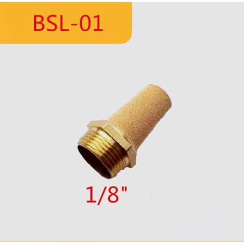 Pneumatic solenoid valve copper muffler BST-01,Thread 1/8" copper muffler exhaust vent 10pcs/lot