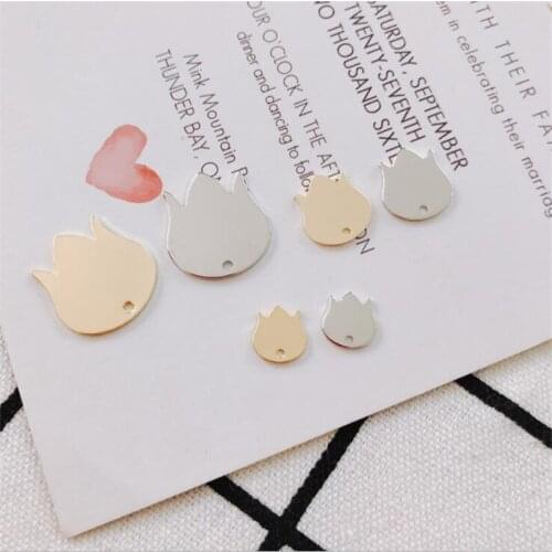 10pcs/lot Alloy gold-plated / silver Flower Tag Connectors for Earring Pendant Earring Accessories diy Handmade jewelry making