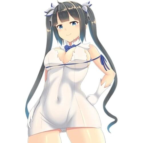 Sexy Beauty Interesting Kawii Girl Hestia Anime Car Sticker Accessories Car Styling Decal Vinyl Car Window Cover Scratches