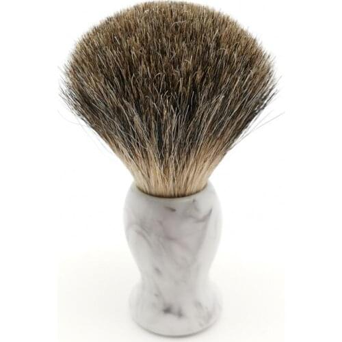 TEYO Pure Badger Hair Shaving Brush of Landscape pattern Handle Perfect for Wet Shave Cream Safety Double Edge Razor Beard Brush