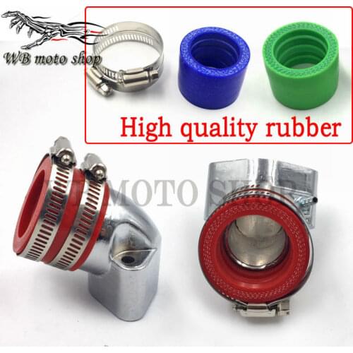 Performance chrome Alloy ATV intake manifold for Scooter GY6 125 GY6 150 152QMI 157QMJ CVK PWK 30 PE Carburetor intake Manifold