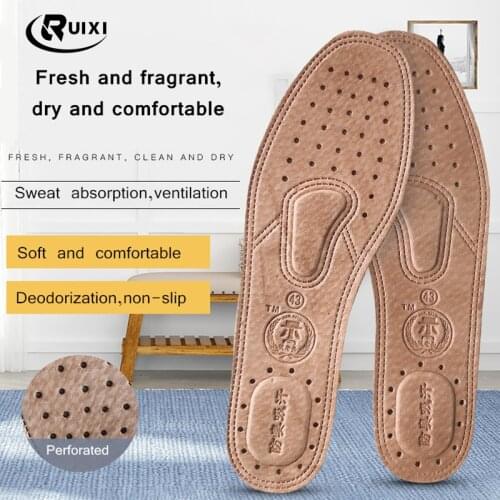 1Pair Ultra Thin Breathable Leather Shoe Insoles Large Size Absorb Sweat Deodorant Replacement Inner Soles Shoe Insole Pads